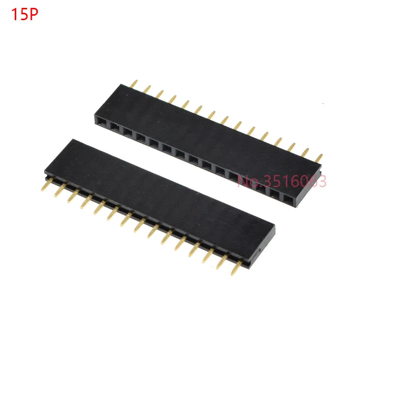 10PCS 2/3/4/5/6/7/8/10/12/16/20/40 Pin Single Row Straight Pin Female Header 2.54MM Pitch Connector Socket 2P/3P/4P/16P/20P/40P