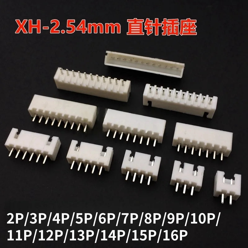 50pcs XH2.54 2/3/4/5/6/7/8/9/10/11/12/13/14/15/16pin JST Connector plug Male, Female, Crimps