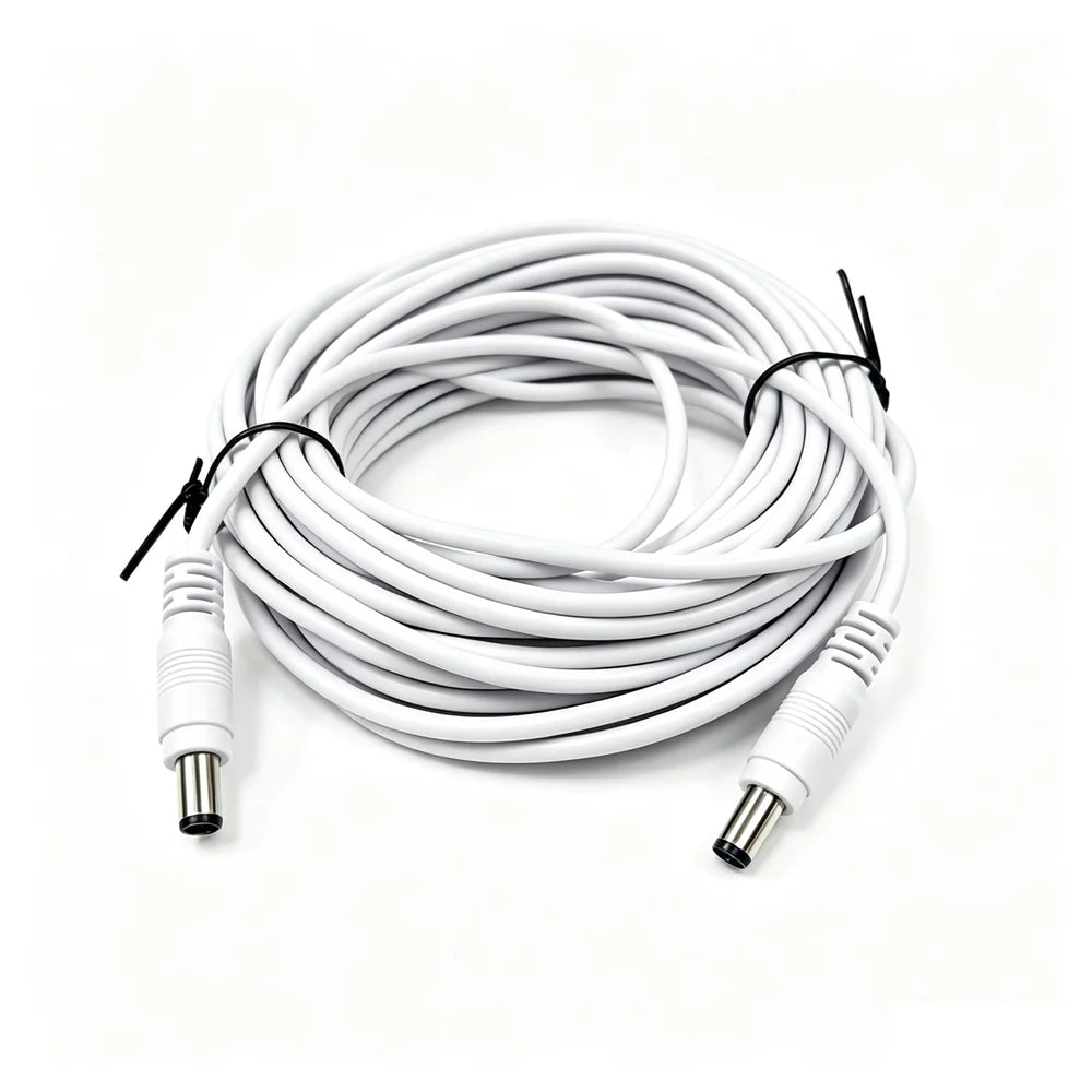 12V Extension Cord 5.5mm x 2.1mm DC Male To Male Extender Wire Security Camera Power Cable 1M/3M/5M/10M