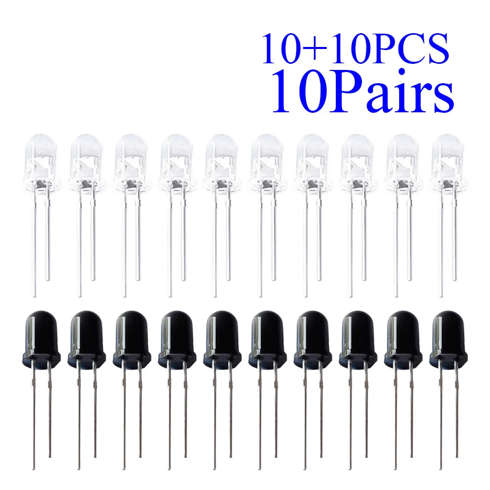 10-1000PCS/Pairs 5MM 940nm LEDs Infrared Emitter And IR Receiver Diode Diodes