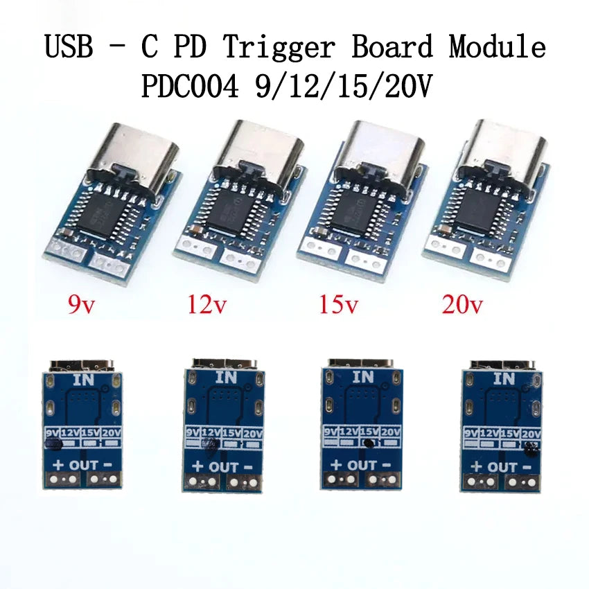 1pcs USB - C PD Trigger Board Module Fast Charge USB Type - C to 9V 12V 15V 20V High Speed Charger Power Delivery Boost Module