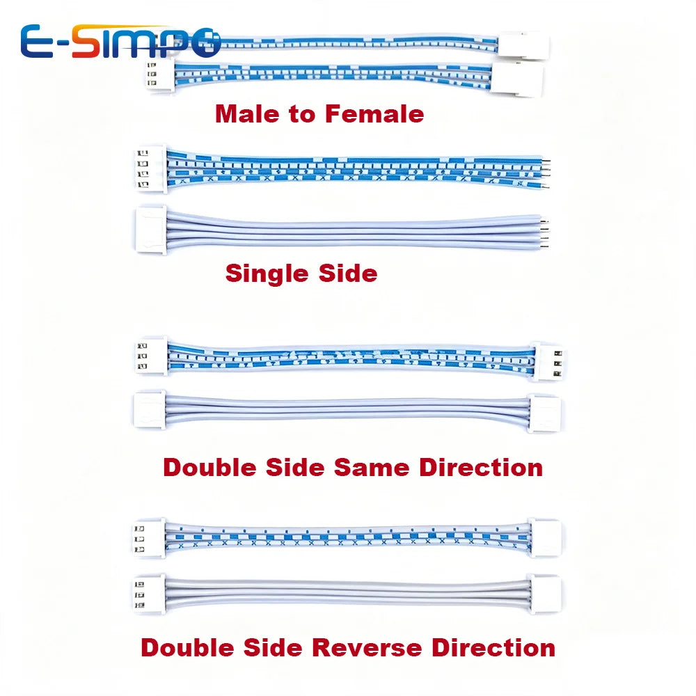 10pcs PH 2.0mm 2468 24AWG Flat 2P 3P 4P 5P 6P -12P 1mtr 2m 3m Single Double Male Female Cable Conversion Extension Terminal Wire