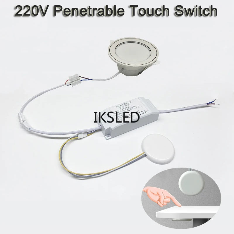 110-220V Wooden Touch Sensor Switch Penetrable Switch Sensor LED Control Switch for 220V Smart Home LED Lighting