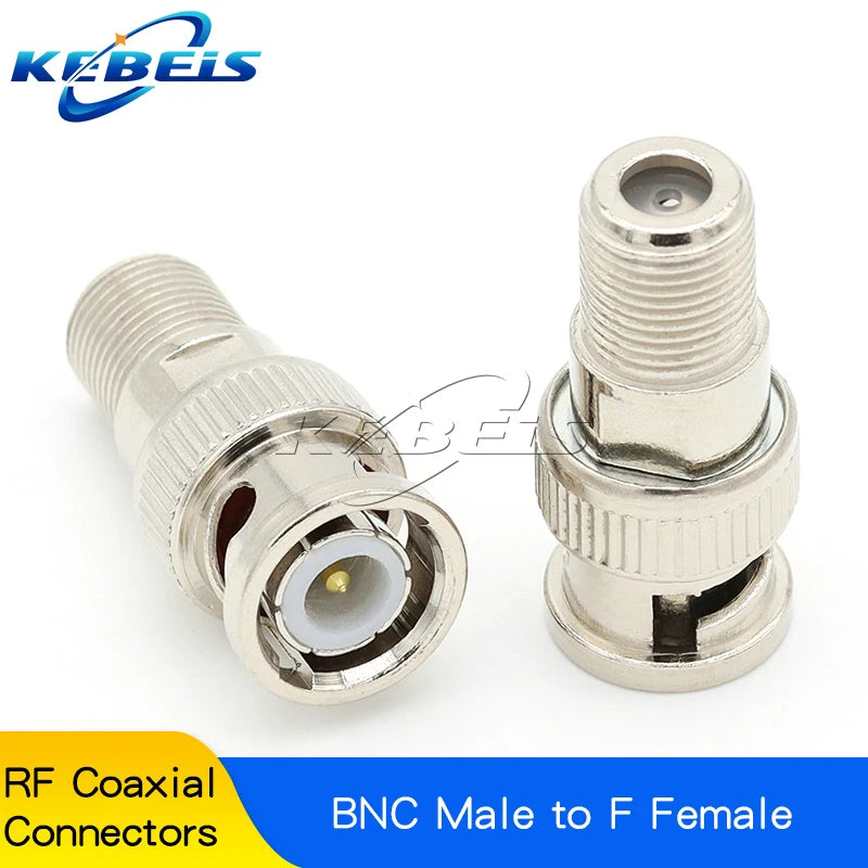 1pcs Adapter BNC To F TV Male Plug & Female Jack Straight Connector F To BNC RF Coaxial Connector Test Converter 50ohm