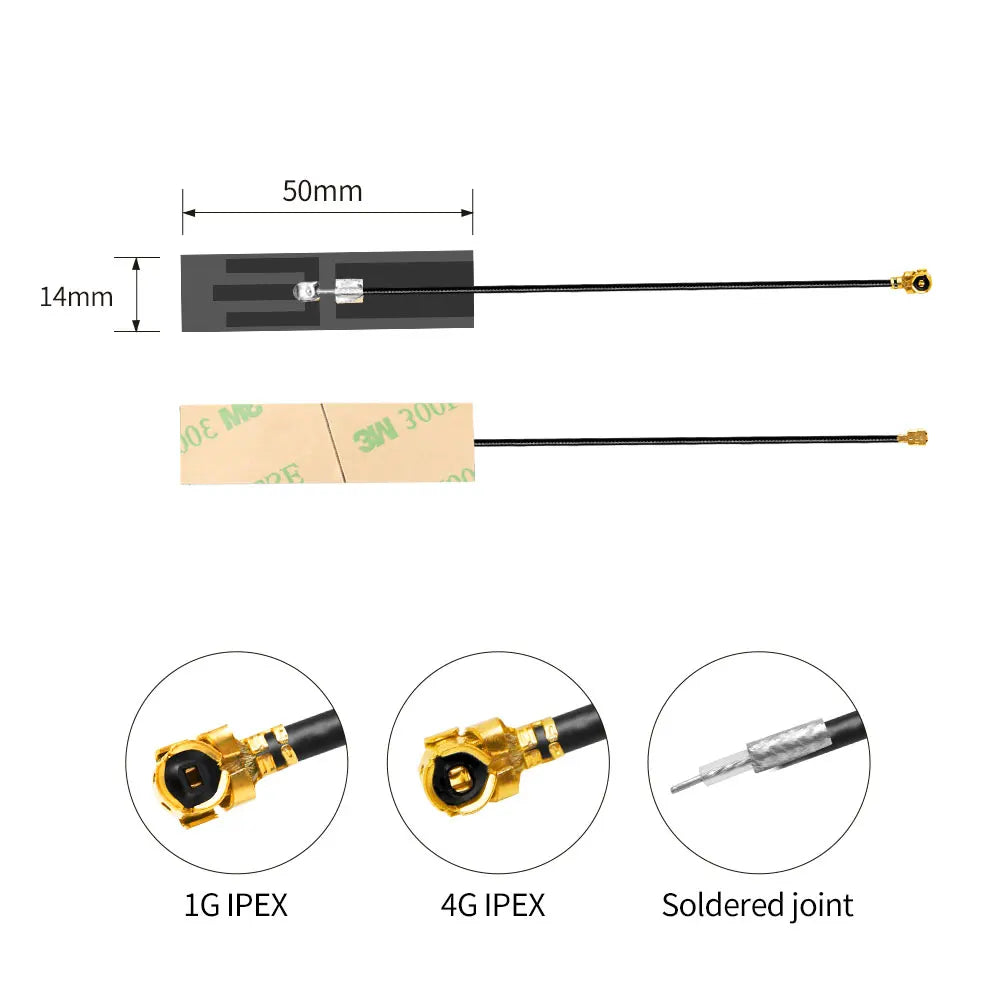 2pcs FPC Wifi Antenna 2.4G 5.8G Dual Band Built-in Soft Board Patch Antennae