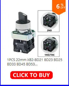 XB2-BS542 Emergency Stop Rotary Push Button Switch 1NC 2NC 1NO/1NC 2 Position Locking 22mm Mushroom Head Button