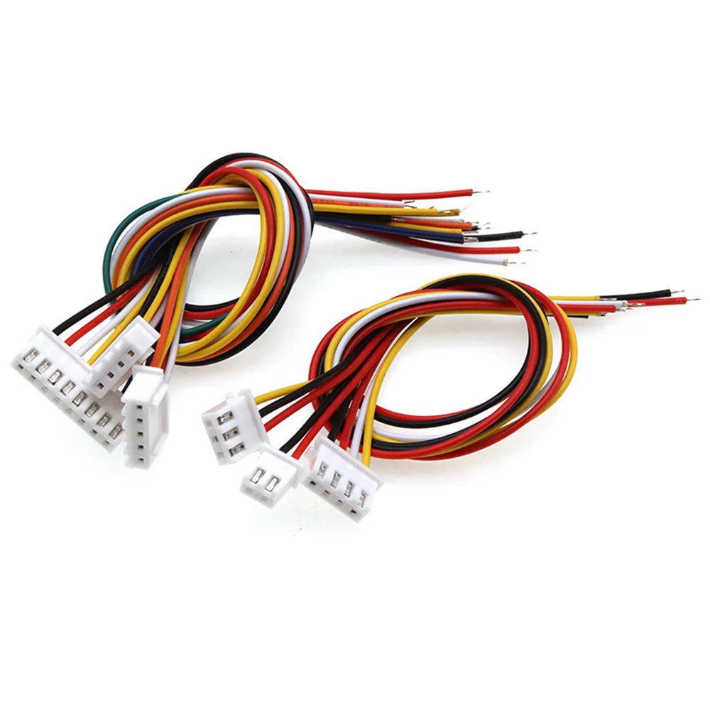 5Sets JST XH2.54 2/3/4/5/6/7/8/9/10/12 Pin Cable Wire Connector XH 2.54mm Male Female Plug Socket Length 10cm/20cm Wire 26AWG