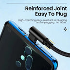 NNBILI Micro USB Cable 90 Degree USB Cable For Samsung S7 Xiaomi Android Smartphone Phone UsbC Cable 2.4A Fast Charging 1m/2m/3m