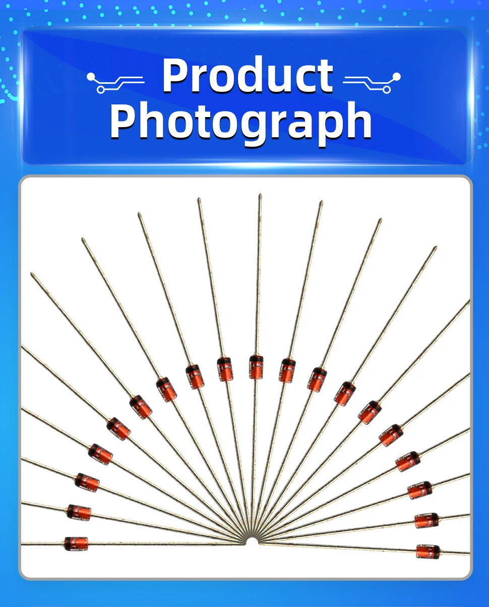 50PCS 1W Zener Diode 1N4727A 3V/ 1N4728A 3.3V/ 1N4729A/3.6V 1N4730A/3.9V 1N4731A/4.3V 1N4732A/4.7V 1N4733A/5.1V 1N4734A/5.6V