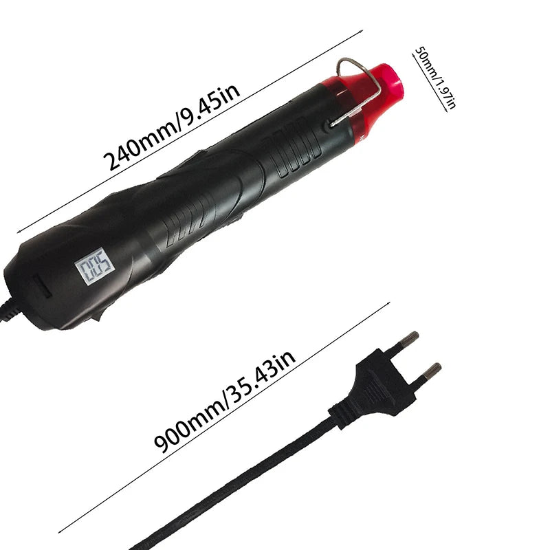 220V HEAT GUN Hot Air Gun Electric Power Temperature Blower 250W Display DIY Craft Embossing Shrink Wrapping PVC Cable Repair