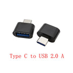 5Pcs USB Type C Plug to USB 2.0 A Female to Micro USB Male OTG Adapter Converter OTG Cable Connector For Mouse Keyboard U Disk