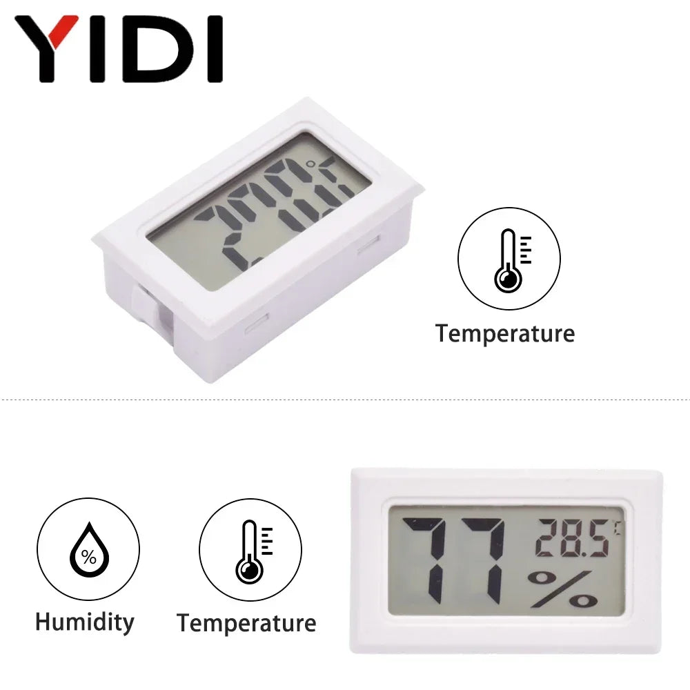 LCD Digital Indoor Outdoor Thermometer Thermo Hygrometer Probe Tester Incubator Aquarium Temperature Humidity Meter Sensor Gauge
