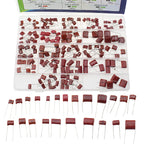 200PCS CBB Capacitor 23 Values 10nF-1000nF 330nF 560nF Metallized Polypropylene Film Capacitors DC 103J 334J 105J Assortment Kit