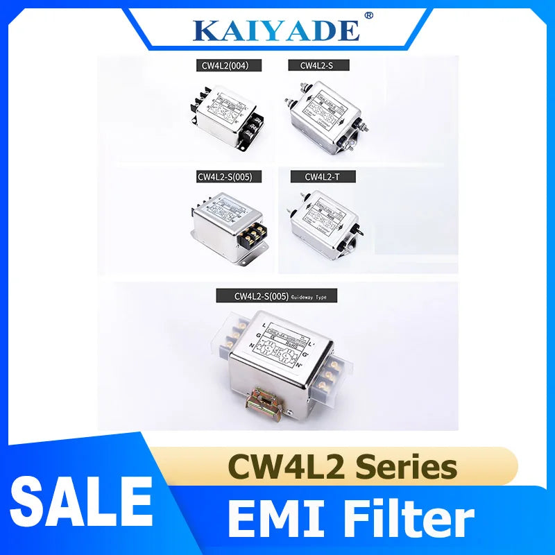 New 220V AC Anti-interference Power Supply EMI Filter CW4L2 CW4L2-20A-S CW4L2-6A-S CW4L2-10A-S CNC Purifier for Enhanced Perform