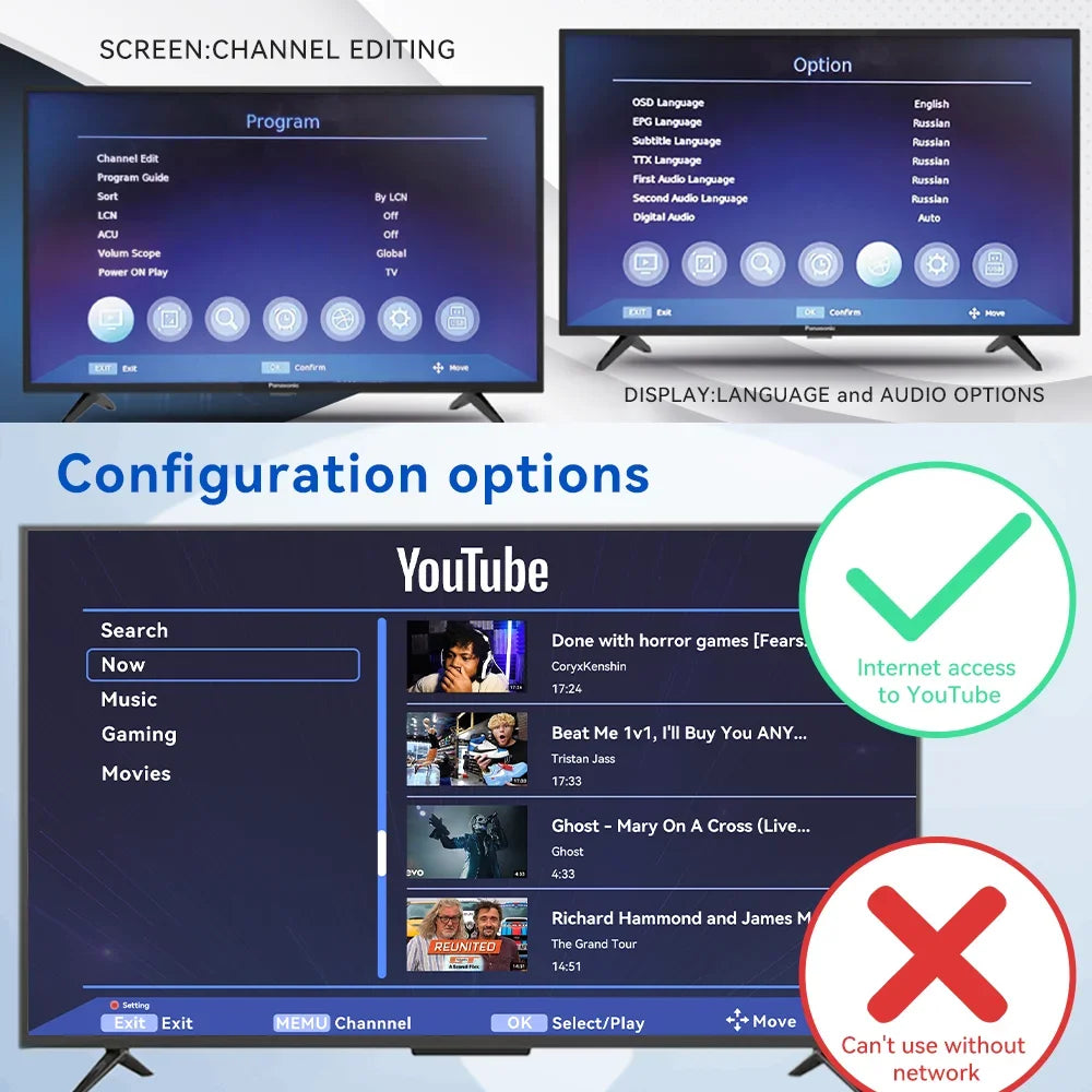 Dluxury U3mini DVB T2 DVB C Digital TV Decoder HD Free TV Channels 7Days EPG TV Tuner for Spain France Itlay Columbia ect