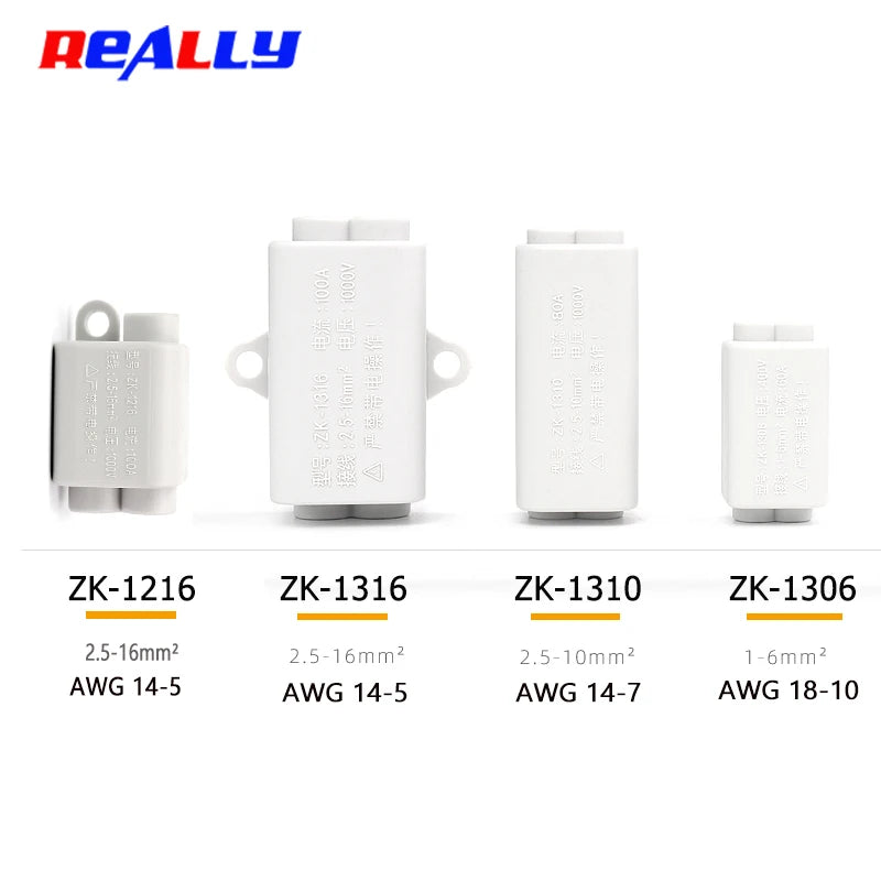 Parallel Wire Splitter Without Cutting, High-Power T-Type Main Branch Terminal Block, 1-In 2-Out for 1.5-6-10-16mm² Cables