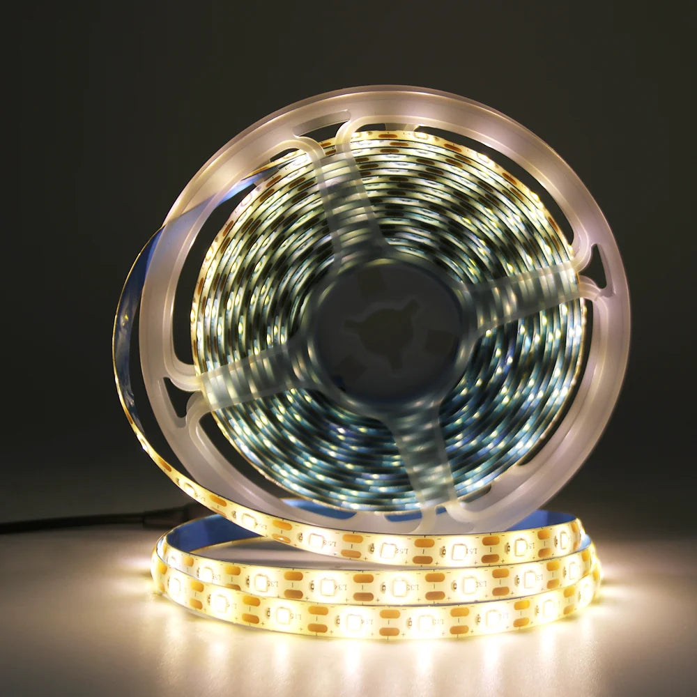 5V USB LED Strip Light Battery Power SMD 2835 3528 60LED 0.5m 1m 2m 5m Cold White Warm Blue Ribbon Cabinet Lights Night DC5V
