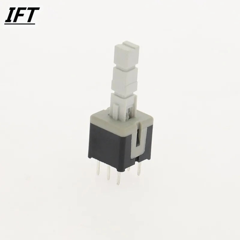 10pcs Free shopping 8.5*8.5 mm 6 Pin Mini Self-locking/Momentary Push Button Switch DIP DPDT Multimeter switch