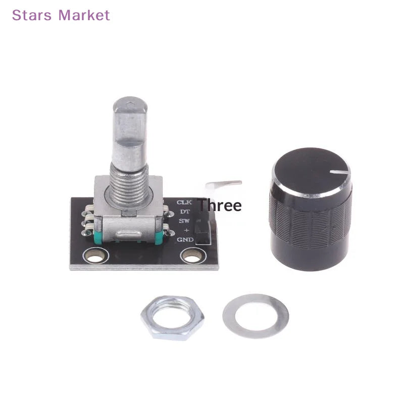 New KY-040 360 Degree Rotary Encoder Module With Push Button 20 Pulse 5VBrick Sensor Modules For  Or DIY Electronics