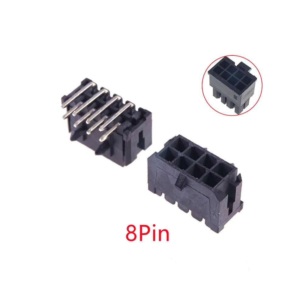 10/100Pcs 3.0mm Wafer Micro-Fit 3.0 Connector PCB Male Header Right Angle 2 4 6 8 10 12 14 16 18 20 22 24 Pin Board Solder 43045