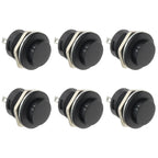 6Pcs R13-507 Momentary Push Button 2 Pin Self-Resetting Mini No Lock Round SPST 1NO Switch 3A 250V AC/6A 125V AC Button Assorted