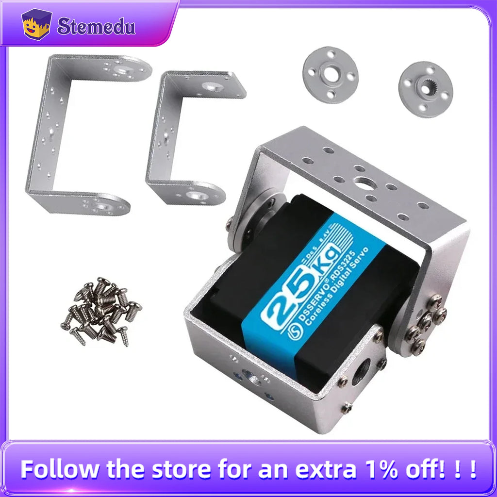 High Speed Torque Dsservo Robot Digital 25kg Servo RDS3225 Metal Gear U Bracket IP66 Waterproof Motor For Arduino RC Car DIY Toy
