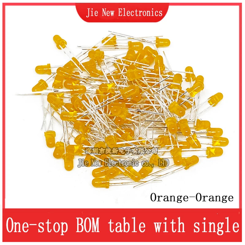 3mm 5mm LED Diode Assorted Kit White Green Red Blue Yellow Orange F3 F5 Leds Light Emitting Diodes Electronic Kit