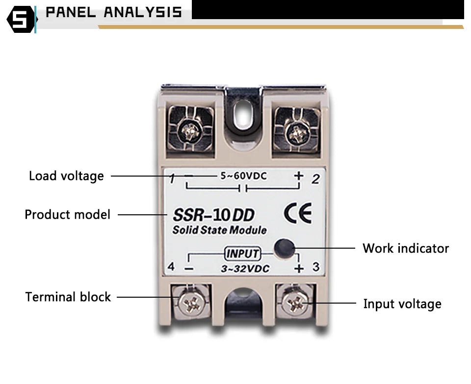 Rele 12V Relay Solid State SSR Module 5V 24Vdc Voltage 24V Relè Switch Relé 12 V 3V Reley Contactor Heatsink 40 DD 10A 40A DC