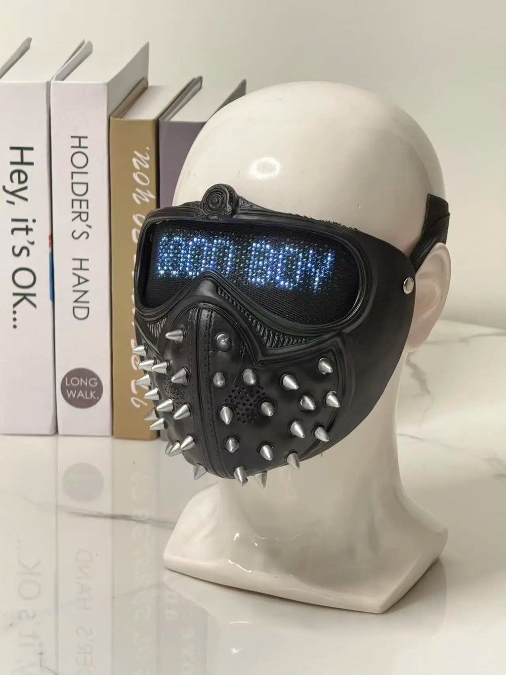 Bluetooth app LED Light Up Watch Dog 2 Masks Punk Rivet Mask Party Masquerade Costume Props Cosplay Mask for Halloween Party
