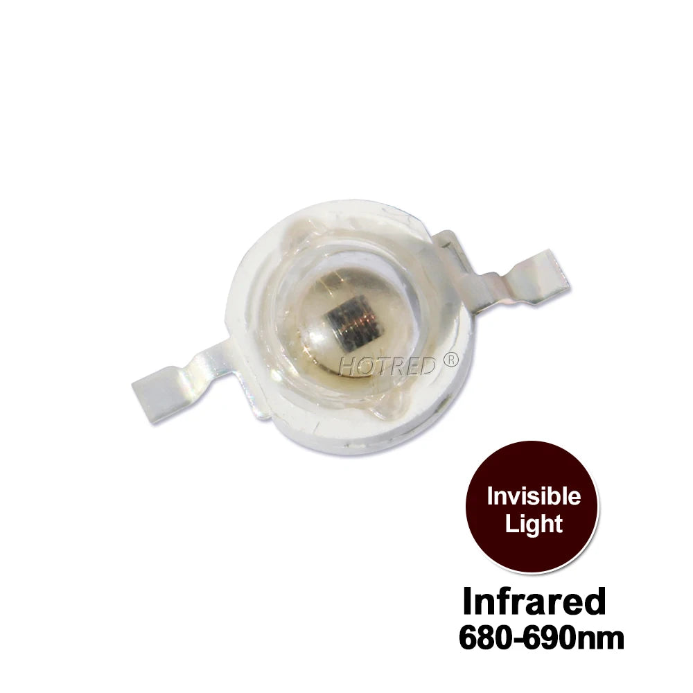 5-10pcs 1W 3W High Power LED IR 730nm 760nm 810nm 850nm 880nm 940nm 980nm 1050nm Diode Light Lamp for Night Vision CCTV Camera