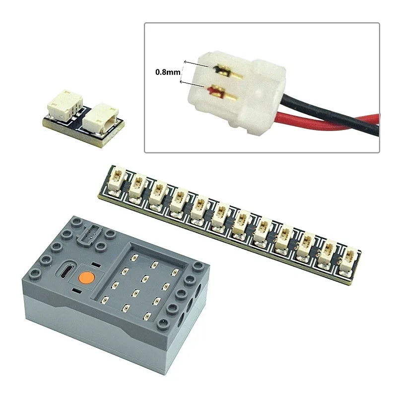 DIY 0.8mm Pin 1x1 1x2 1x4 Length 50cm SMD LED 2835  Remote Control Building Block Flash Lamp City Street Light Bricks