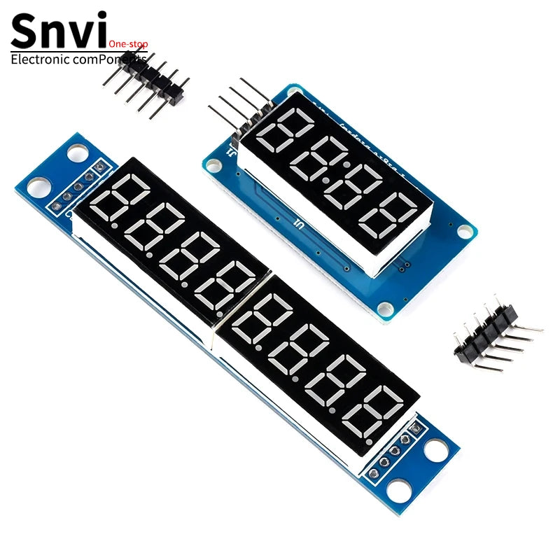 Snvi TM1637 4 Bits MAX7219 8 bit Digital LED Display Module 7 Segment 0.36Inch Clock RED Anode Tube Four Serial Driver