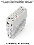 10A 25A 40A 60A 80A 100A Single Phase Slim SSR Solid State Relay With Heat Sink Industrial Relay DIN Rail Mount