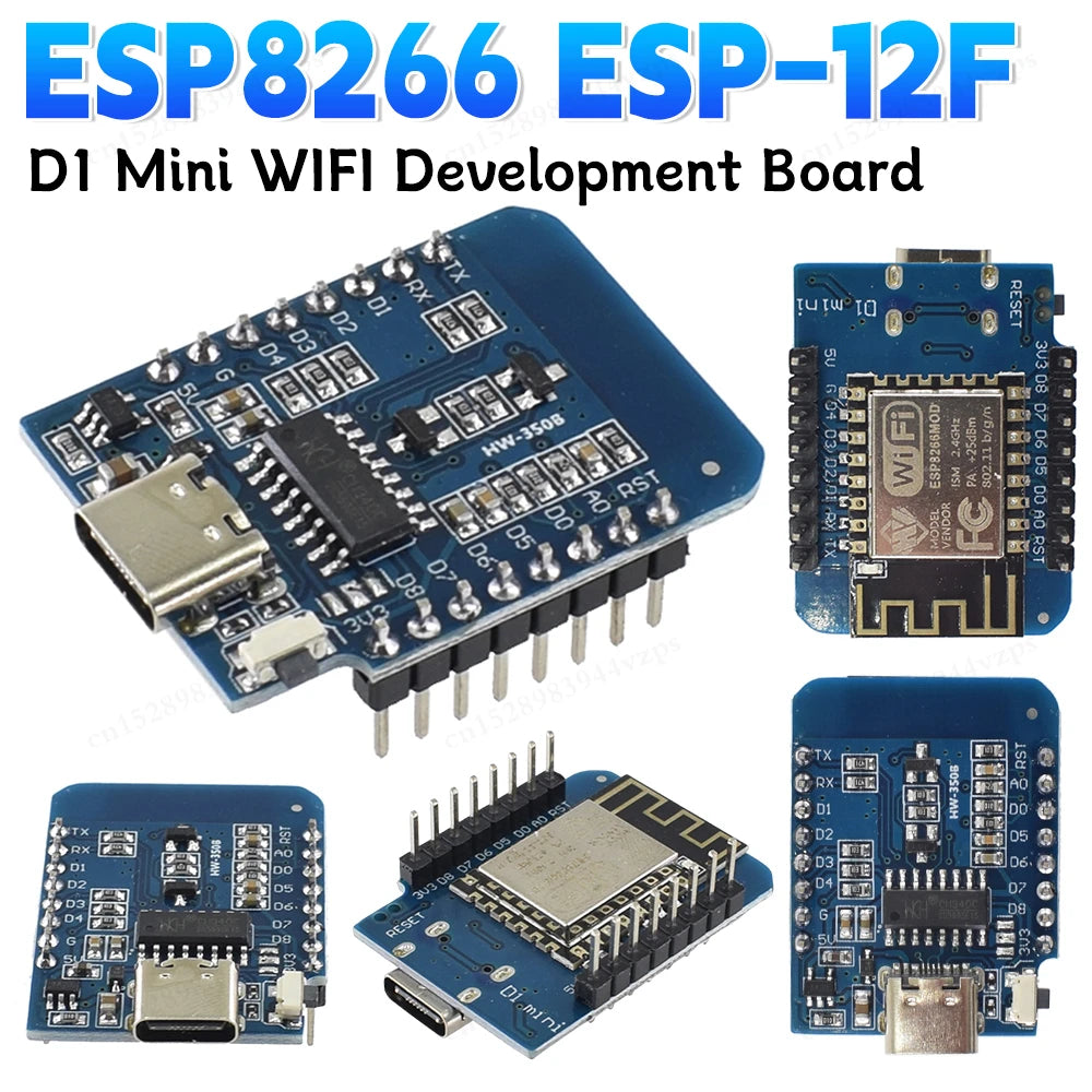 1-10pcs Type-C D1 Mini NodeMcu ESP8266 ESP-12F Mini NodeMCU Lua 4M Bytes WiFi Module Wireless WiFi Module for Arduino