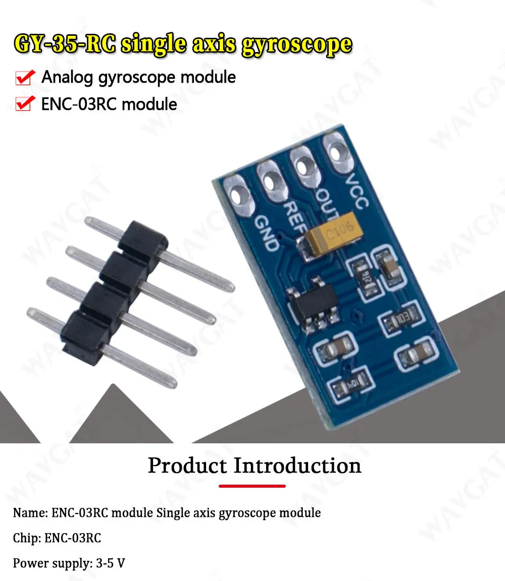 LIZAO GY-35-RC ENC-03RC Single Axis Gyro Sensor Analog Gyroscope Module for Arduino Control