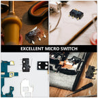 10Pcs 10A Micro Switch Hinge Lever Type Micro Limit Switch High Stability Reusable Industrial Grade Electronic