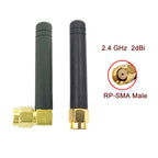 2pcs 2.4 GHz WiFi Antenna 2dBi Aerial SMA/RP-SMA Male Connector 2.4GHz Antenna Wifi Antenne For Wireless Router Wifi Booste