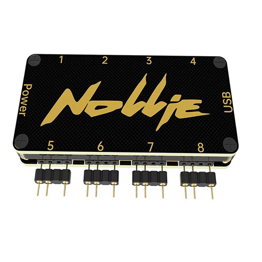 5V 3PIN ARGB Controller 8 Way Addressable ARGB Splitter Support SignalRGB OpenRGB SATA Power for Extended Motherboard Interface