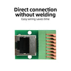 RJ45 Network Port Terminal Block Welding Free Data Adapter Board Female Socket Guide Rail Terminals Connector