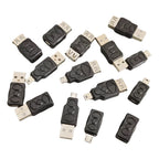 1-10PCS USB to Micro Mini Type-C USB Adapter Converter Usb Male Female Converter for Phone Tablet Camera Charging Adaptor