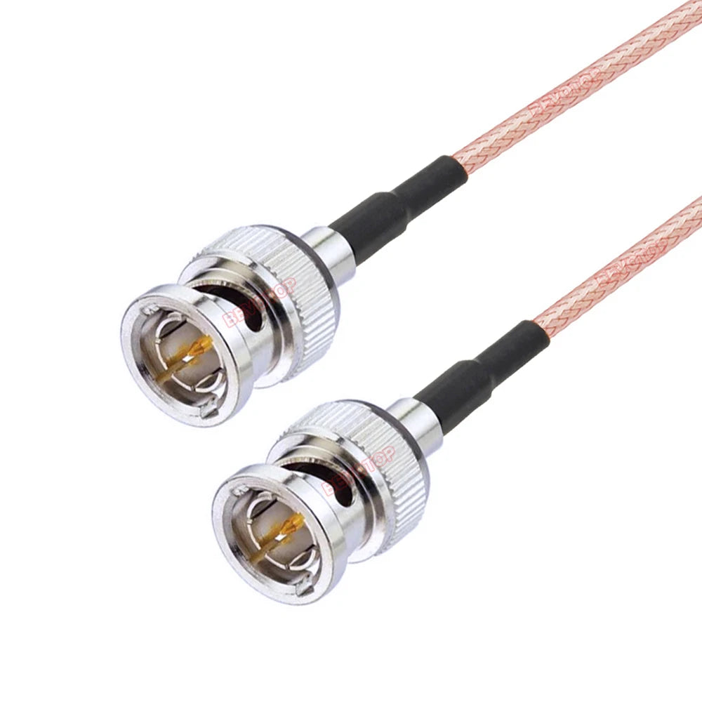 RG179 Cable 75 Ohm BNC Male Right Angle to BNC Male Plug Connector Adapter for Video Camera SDI Camcorder HD-SDI/3G-SDI/4K/8K