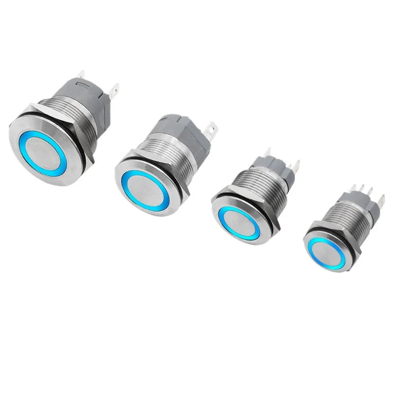 High current metal button 16/22mm high-power waterproof self resetting self-locking steel switch 20A 15A 10A push button