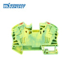 PT16-PE Ground Modular Din Rail Terminal Block, 16mm² Electric Cable Wire Connector, Earthing Push-in Terminals PT 16-PE