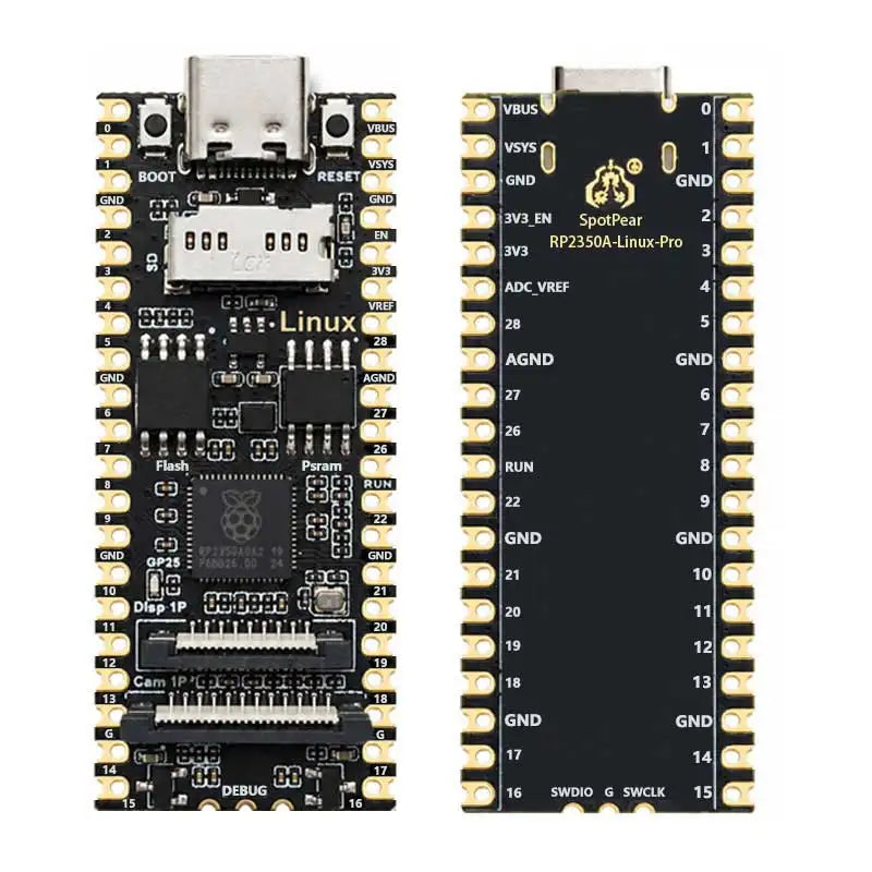 Raspberry Pi Pico 2 RP2350A Linux Pro Development Board N16R8 16MB Flash 8MB PSRAM RISC-V Dual Core Type-C Display Camera IoT