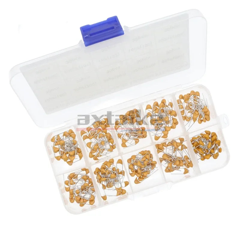 180/300/480/500PCS Monolithic Ceramic Capacitor Kits 10pF - 10uF 50V 106 105 474 104 103 102 101 33 47 56 68 PF 10NF 100NF MLCC