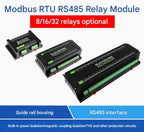 Waveshare Industrial Modbus RTU Relay Module with 8/16/32-channel RS485 interface and isolation