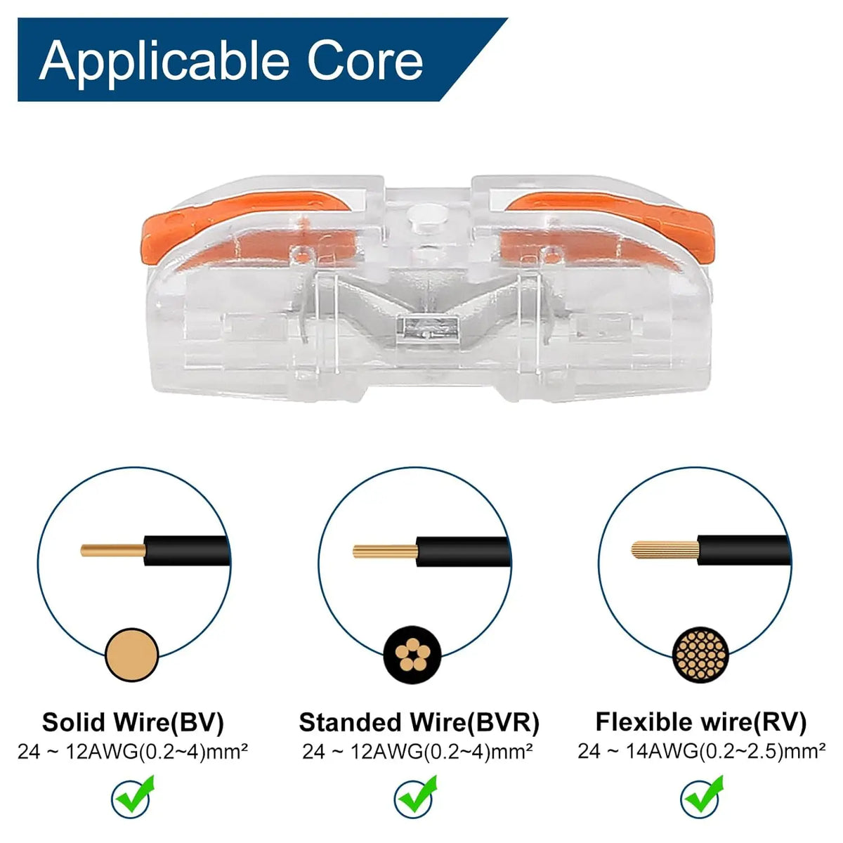10/50 PCS Mini Fast Wiring Connectors Universal Compact Lever Crimp Splitter Electrical Conductors Push-in Home Terminal Block