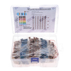 1W 2W 1/4W 1/8W 1/2W Metal Film Resistor Kit 130 Values 0.125W 0.25W 0.5W 1% Resistance Assortment Assorted Set Box