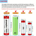 4-Pack Battery With 4 Bay Li-ion Lithium Charger Set，4 Bay Li-ion Lithium Battery Set  Flat Top 4000mAh Rechargeable 3.7V Li-ion 18650 Replacement Battery with Charger for Flashlights,Headlamps,and More Toy Remote Control D