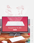 Raspberry Pi 400 Personal Computer or Kit,Quad-core 64-bit Processor 4GB of RAM ,WiFi Dual-display Output For 4K